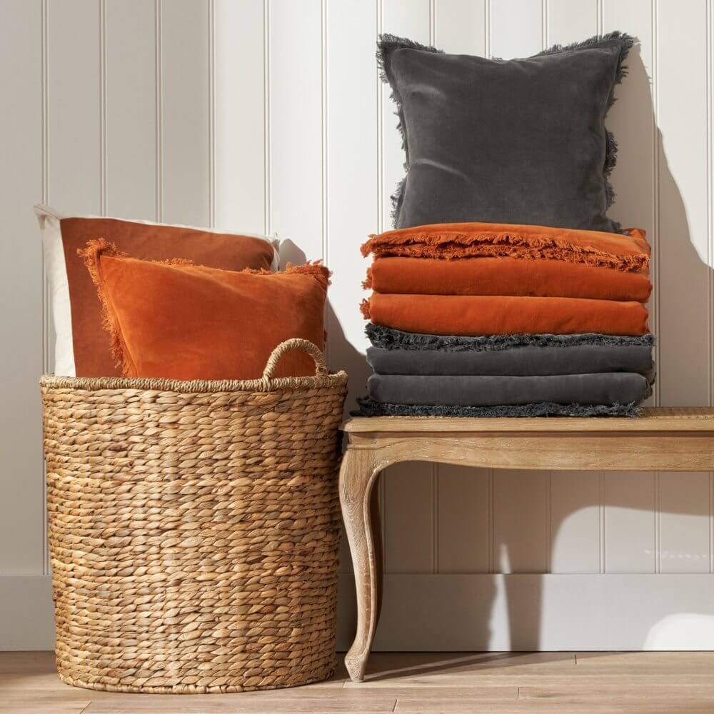 Fringed Velvet Bedspread